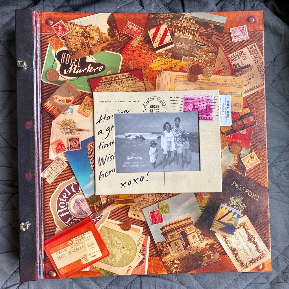 🌎 travel scrapbook . acid free, photo safe 🌎